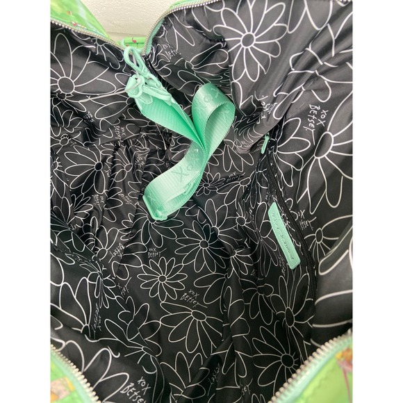 NWT Betsey Johnson Golf Tennis Print Puffer Large Travel Tote Bag Green Multi - Picture 11 of 13